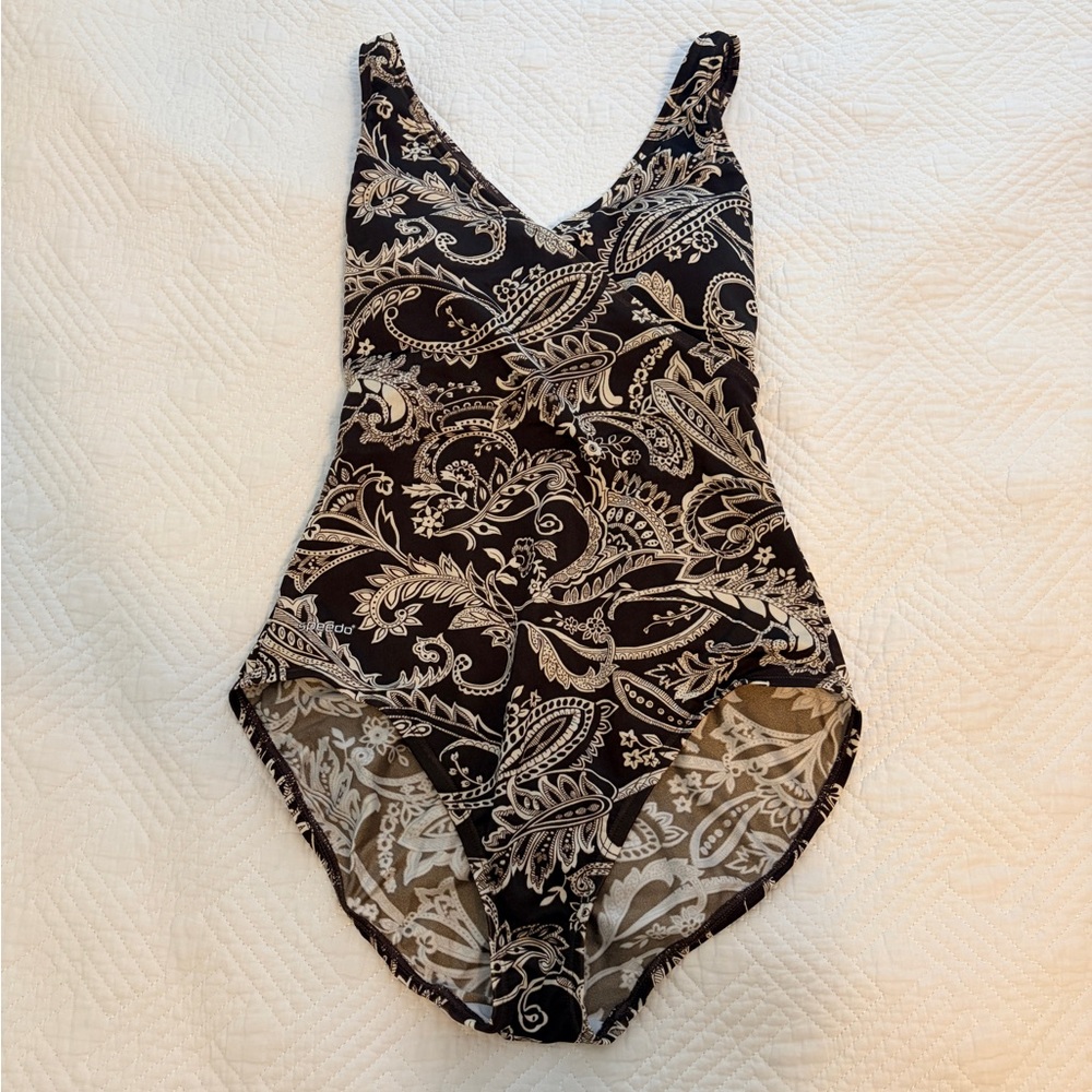 Speedo paisley print one piece swimsuit